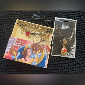 NWT! Disney Beauty & The Beast Jewelry Set (Watch/bracelet & necklace)